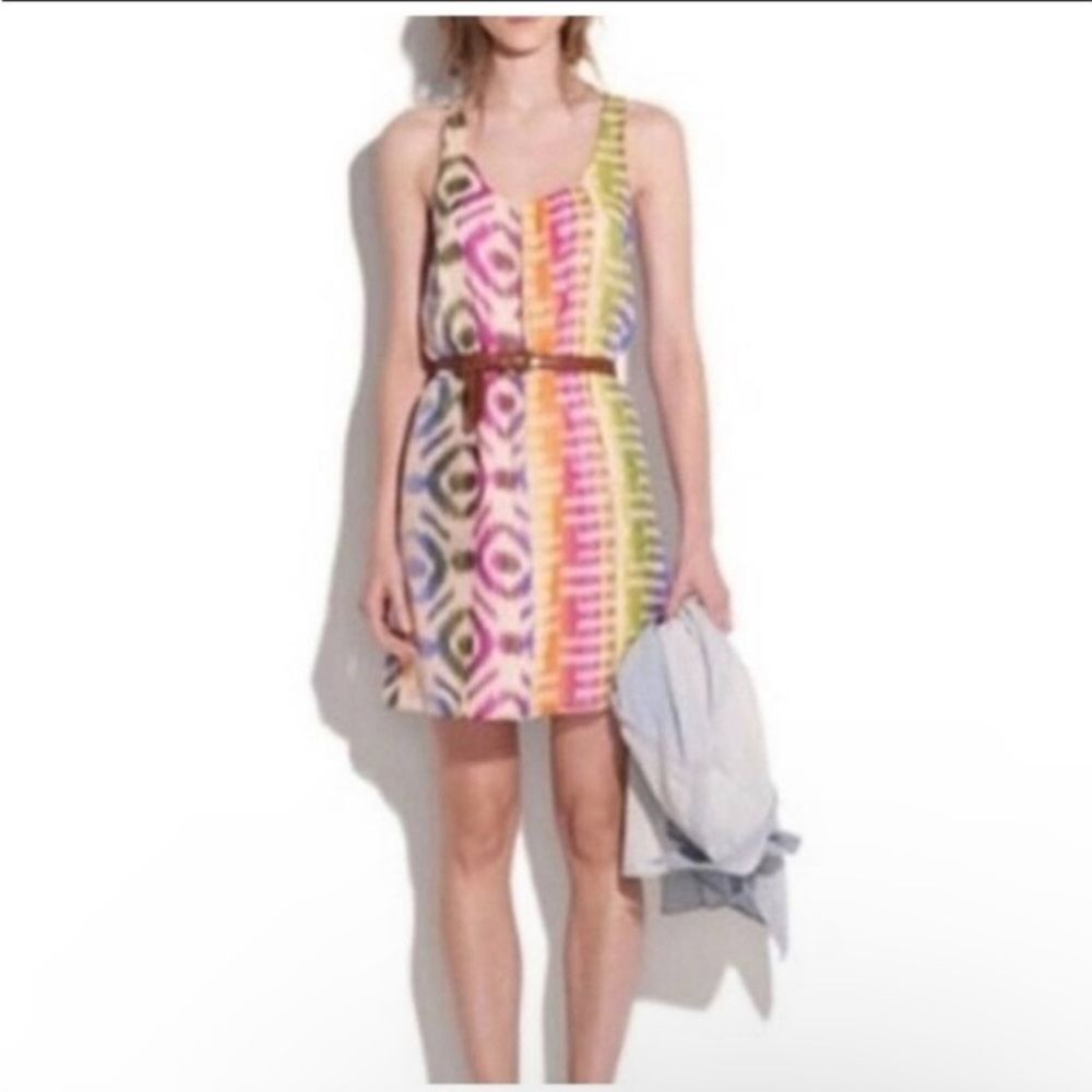 Broadway & Broome rainbow aztec print sleeveless racerback sundress size 0‎